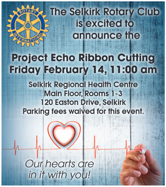 Ribbon Cutting Project Echo February 14, 2020 Selkirk Regional Health Centre