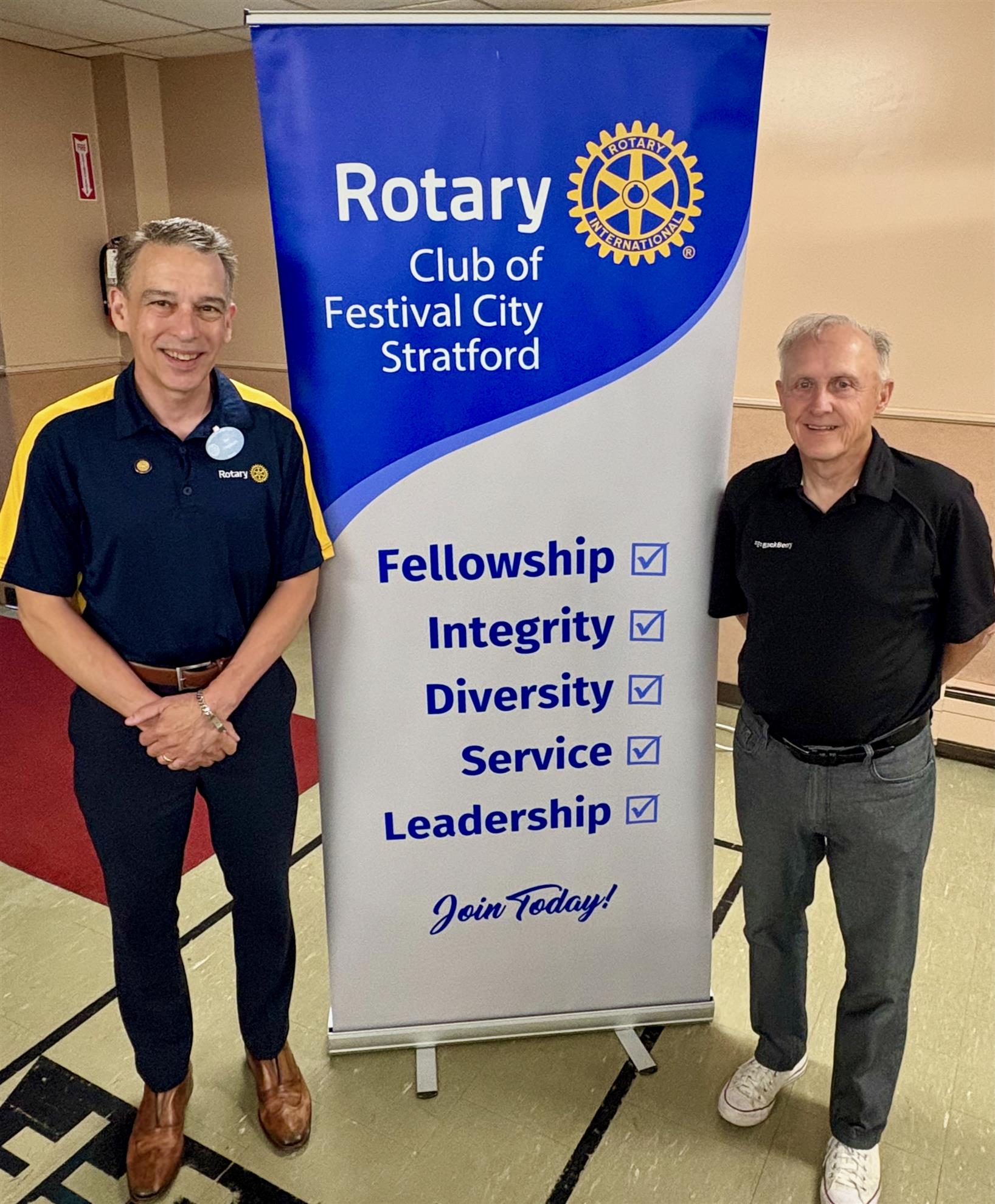 President Bev Hepburn and John Kastner