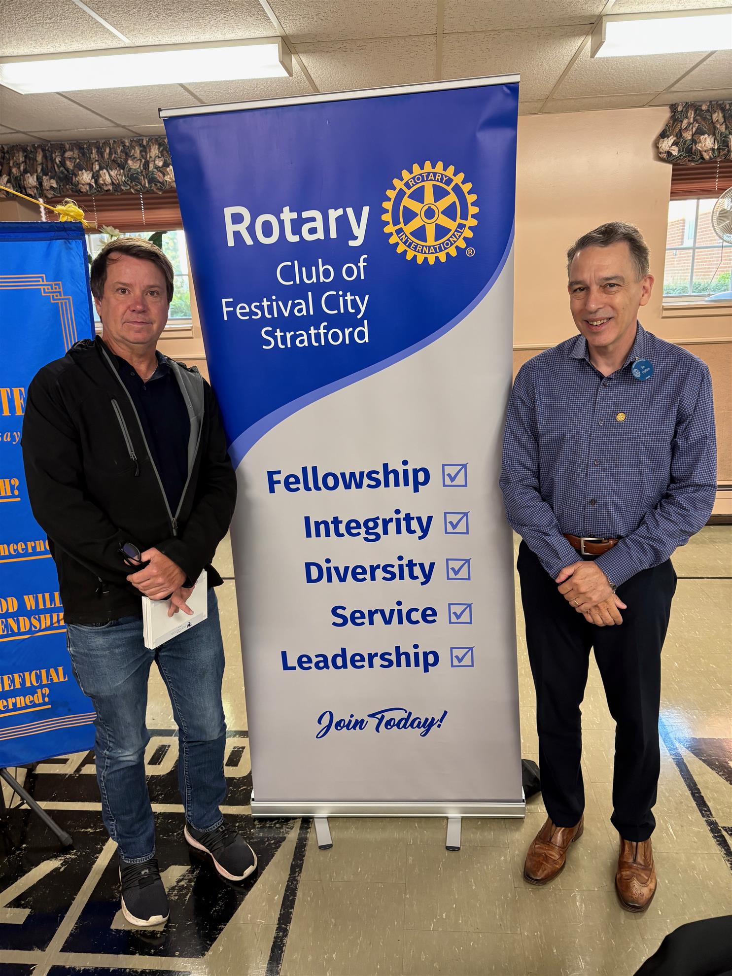 Bruce Whitaker and President Bev Hepburn