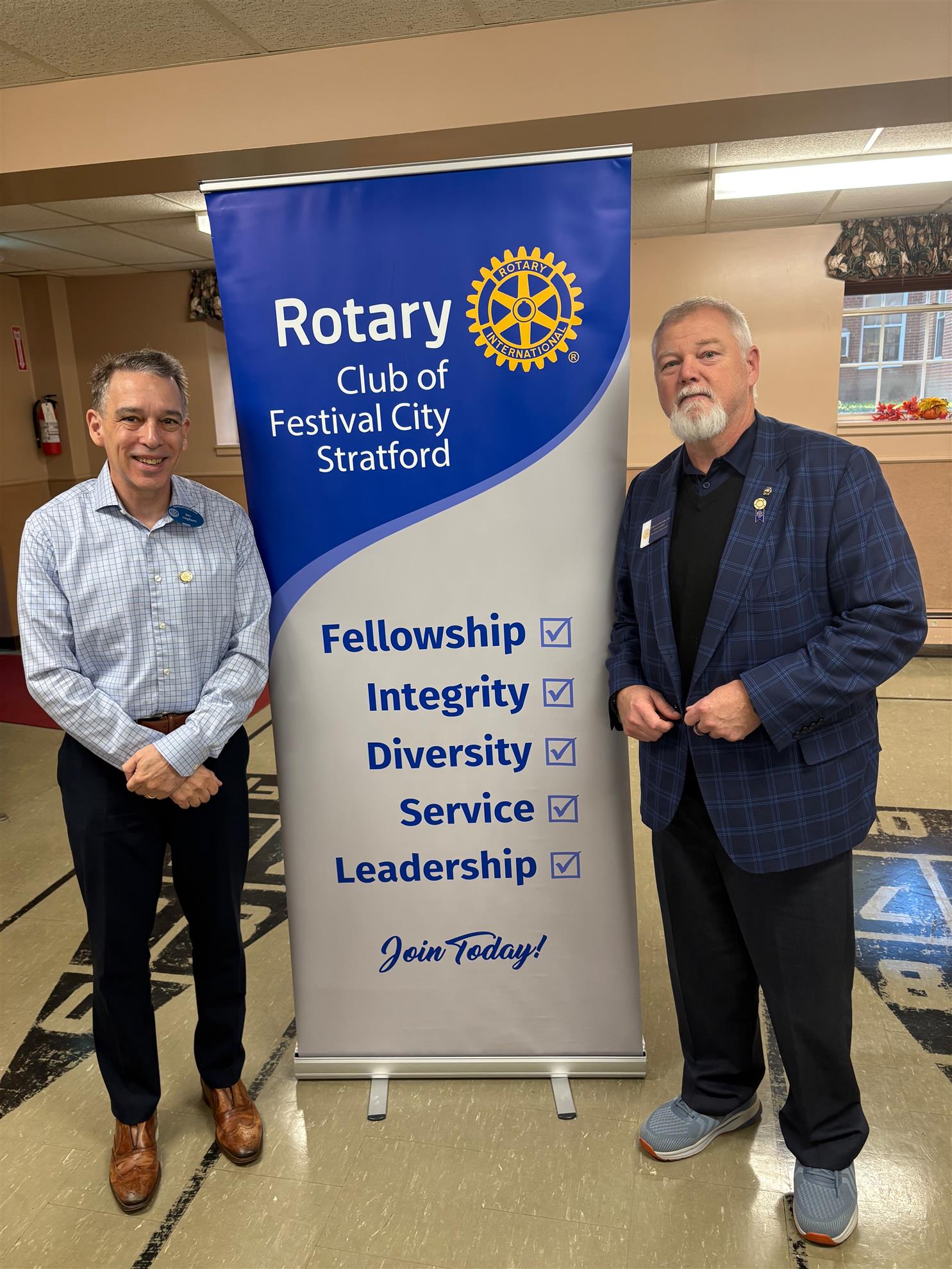 Club President Bev Hepburn and District Governor Jeffrey Ferweda