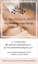 Claire jackson RMT Registered Massage Therapy