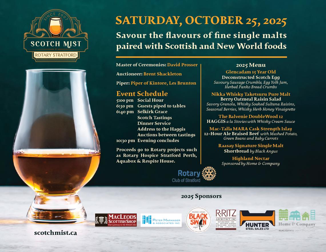 Scotch Mist 2025 Menu