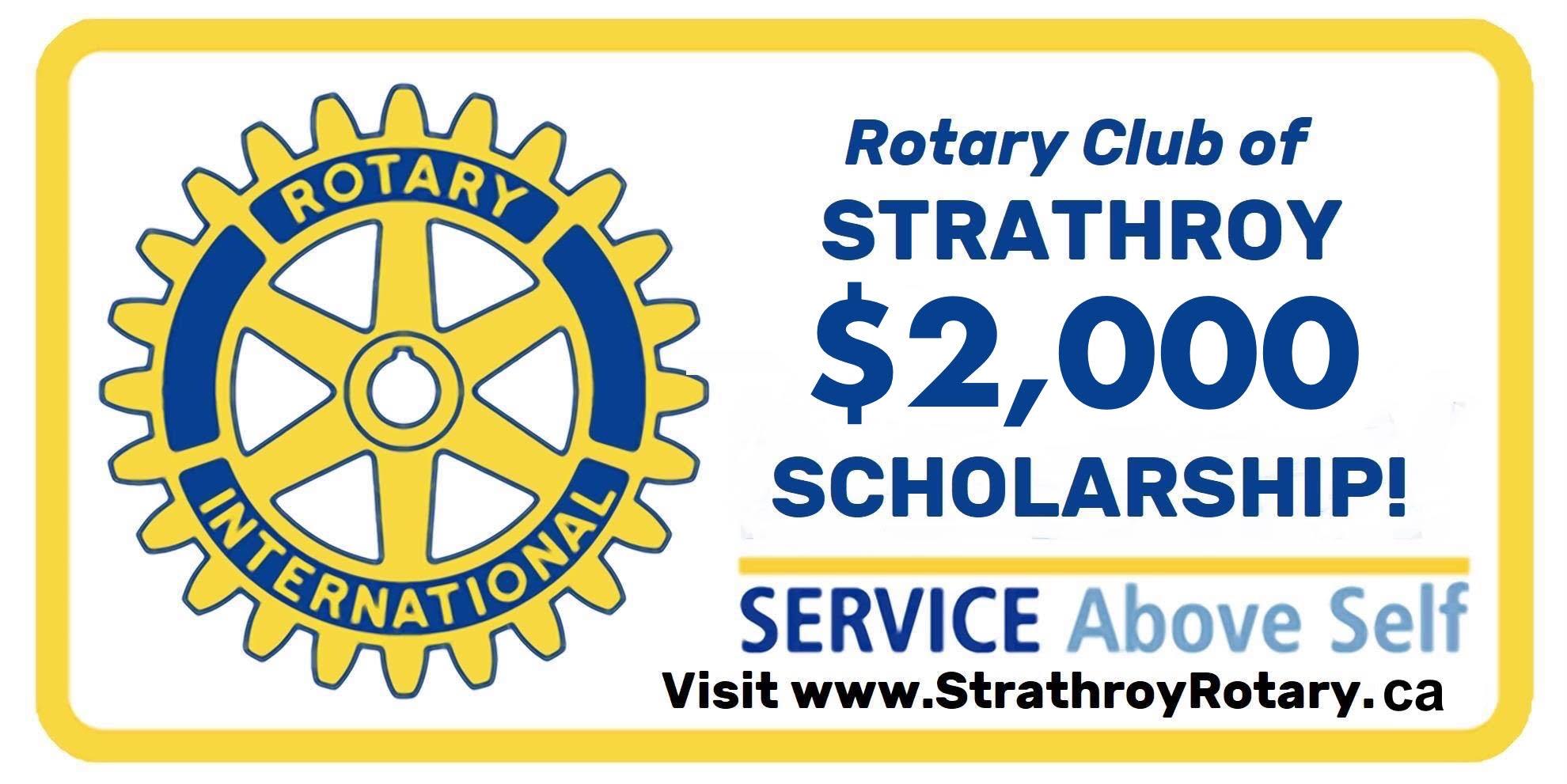 Service Above Self Scholarship | Rotary Club of Strathroy