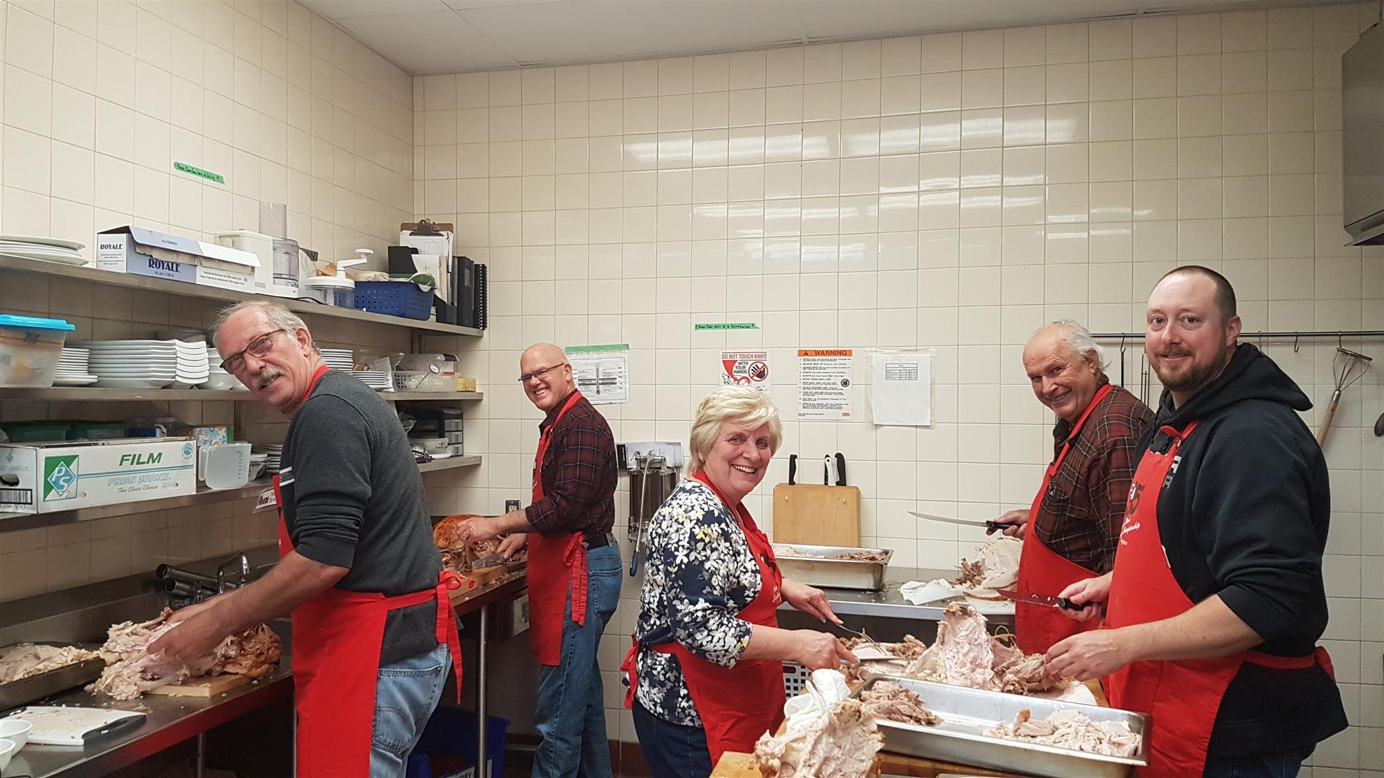 Carving Christmas turkeys for Lunch by George - 2019