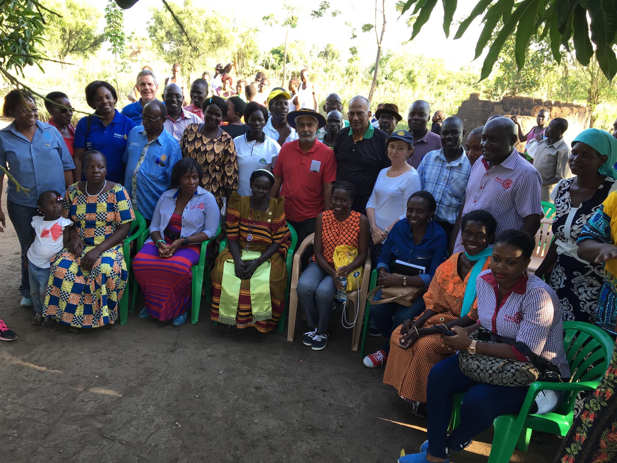 Siriba community leaders, RC Kampala North members, Canadian & Indian Rotarians