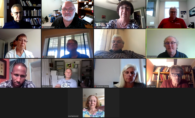 Screen capture of Rotary Club of Ottawa South August 19 Zoom meeting.