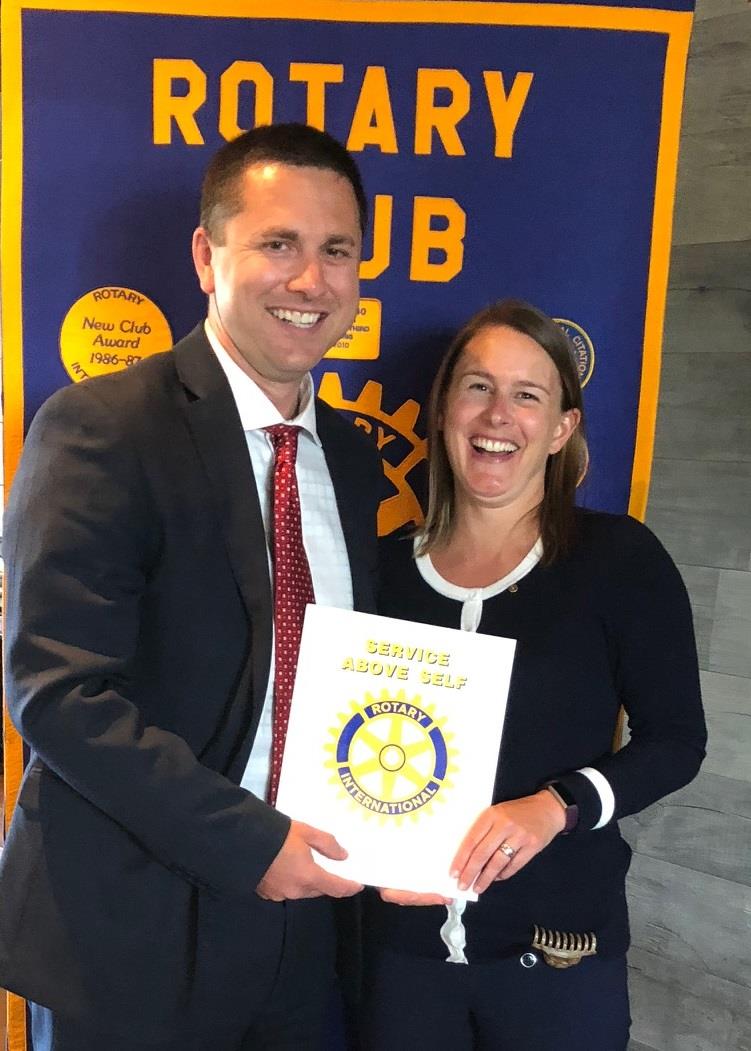 Peter and Melissa White with the Rotary Club of Ottawa South