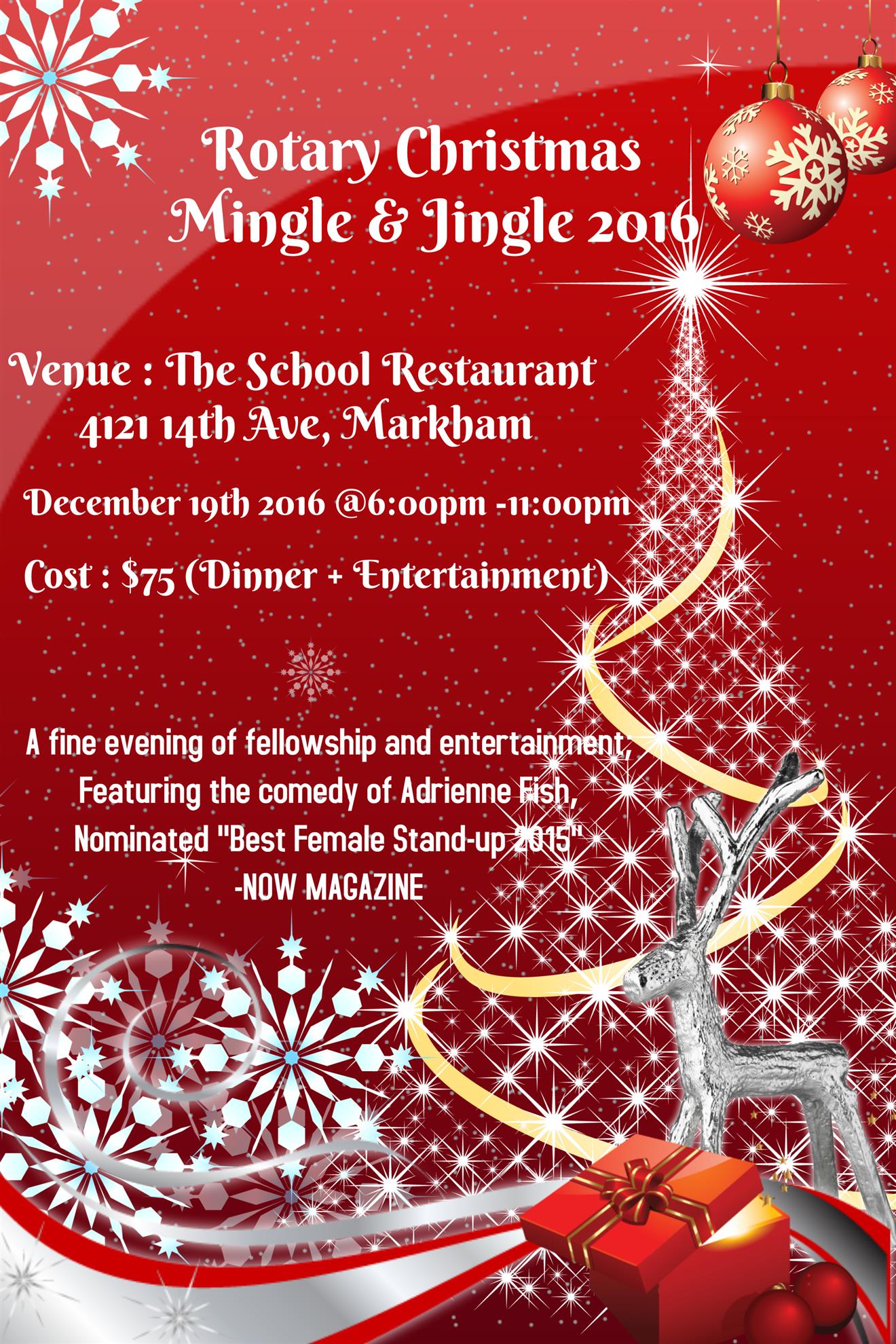 Rotary Christmas Mingle Jingle 2016! Rotary Club of MarkhamUnionville