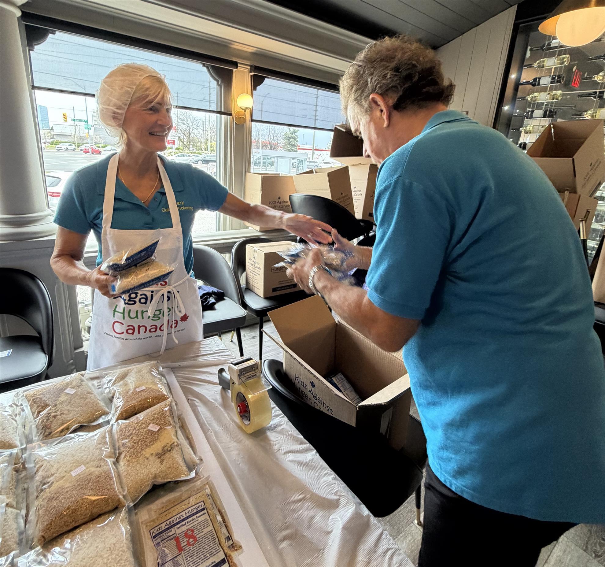 Pickering Rotary observes Epic Day of Service with Kids Against Hunger food packaging event