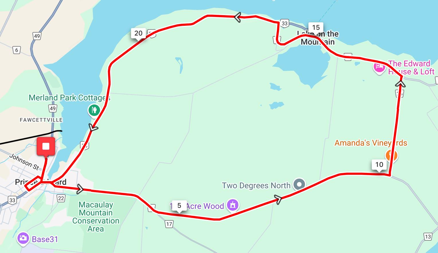 25 KM Route