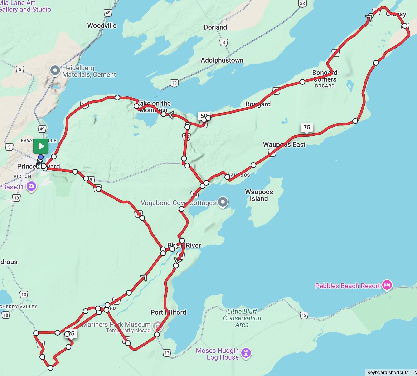 Lilac Ride100 KM ROUTE
