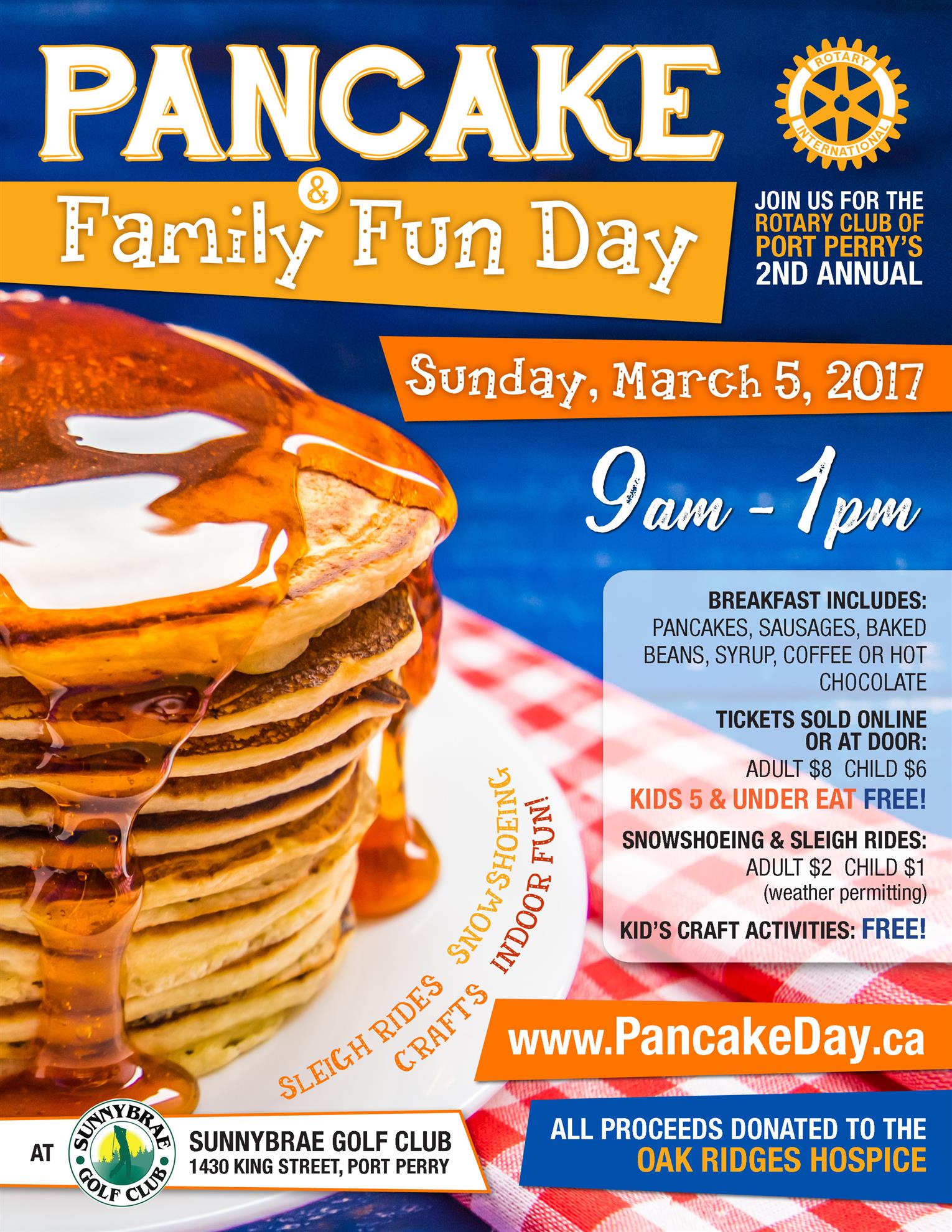Pancake Day Rotary club of Port Perry