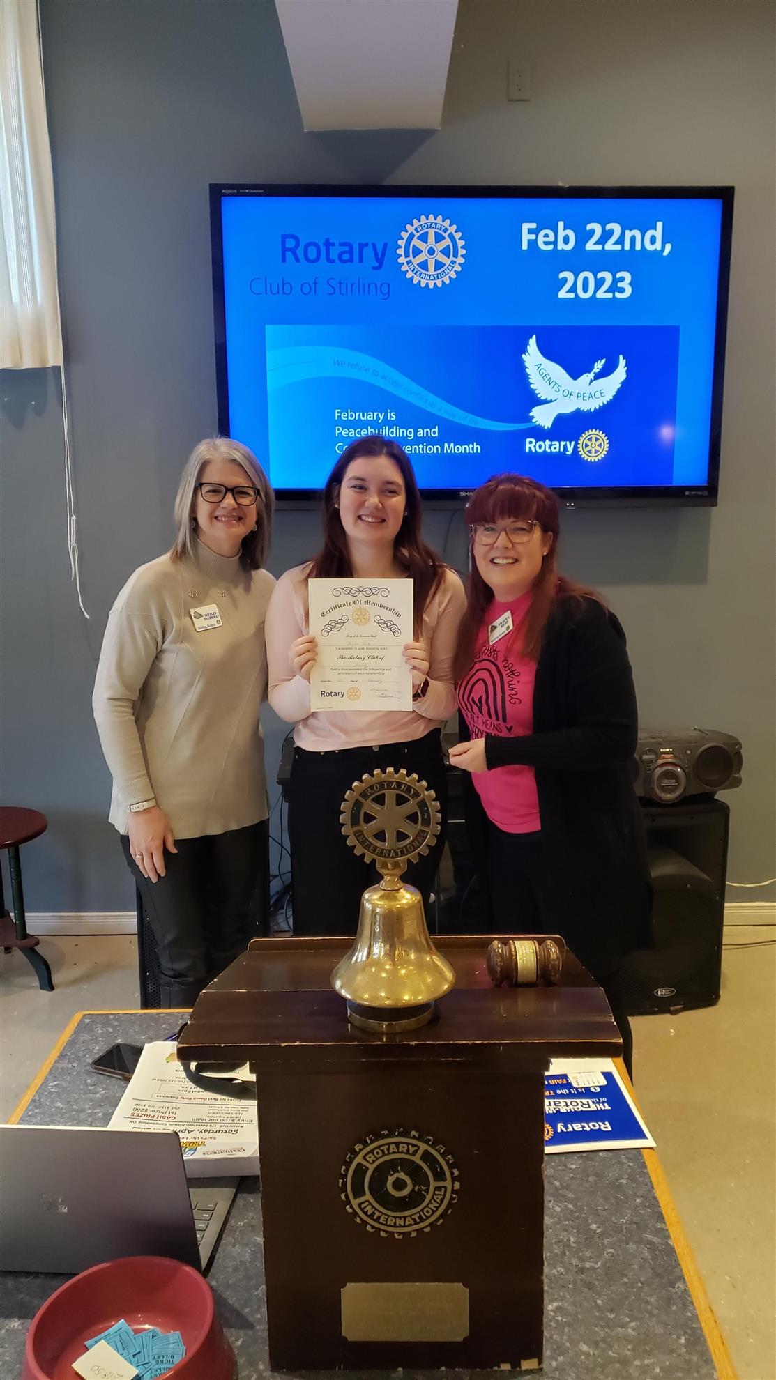 Payton Reid to Stirling Rotary Rotary Club of Stirling