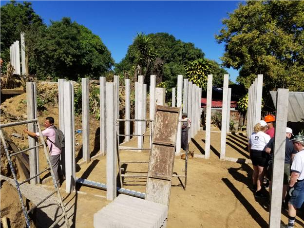 Foundations and posts ready for new homes