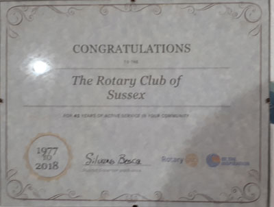 Sussex Rotary Turns 41