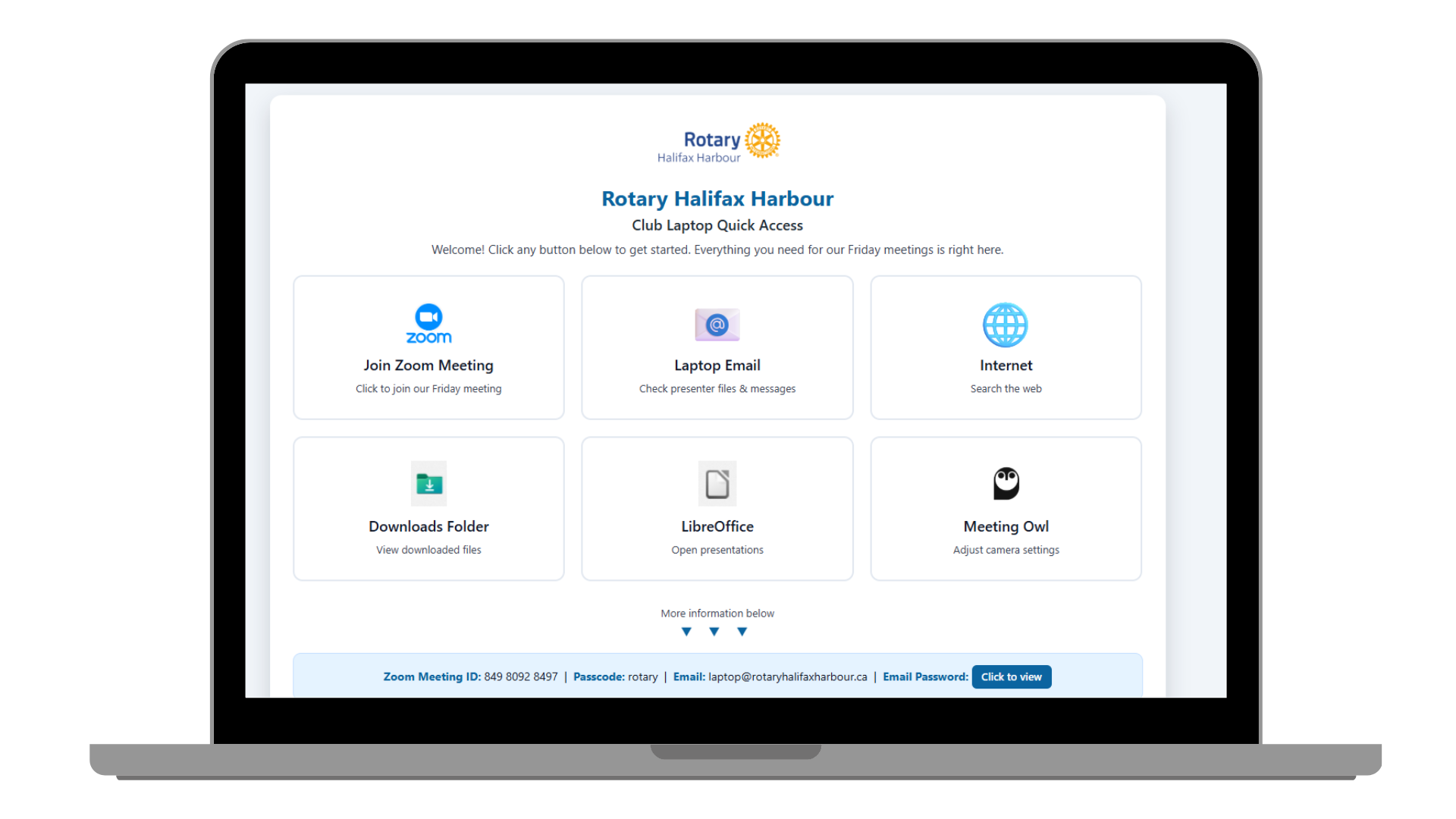 Rotary Meeting Launcher app