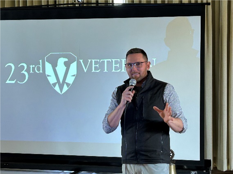 A person speaking into a microphoneAI-generated content may be incorrect.