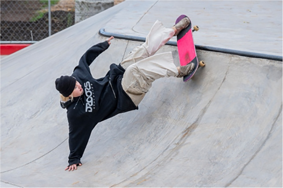 A person on a skateboardAI-generated content may be incorrect.