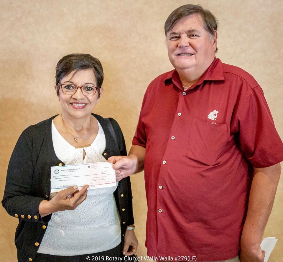 Check To Children S Home Society Of Washington Rotary Club Of Walla Walla Noon 271