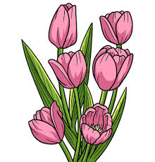 Tulip Flower Cartoon Colored Clipart ...