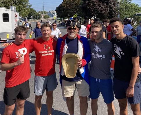 Kiwanis Club’s Wendell Hughes, with the assist from the Cardinals Men’s Baseball Team, won the Golden Bed Pan in the final heat of the “Celebrity” races.