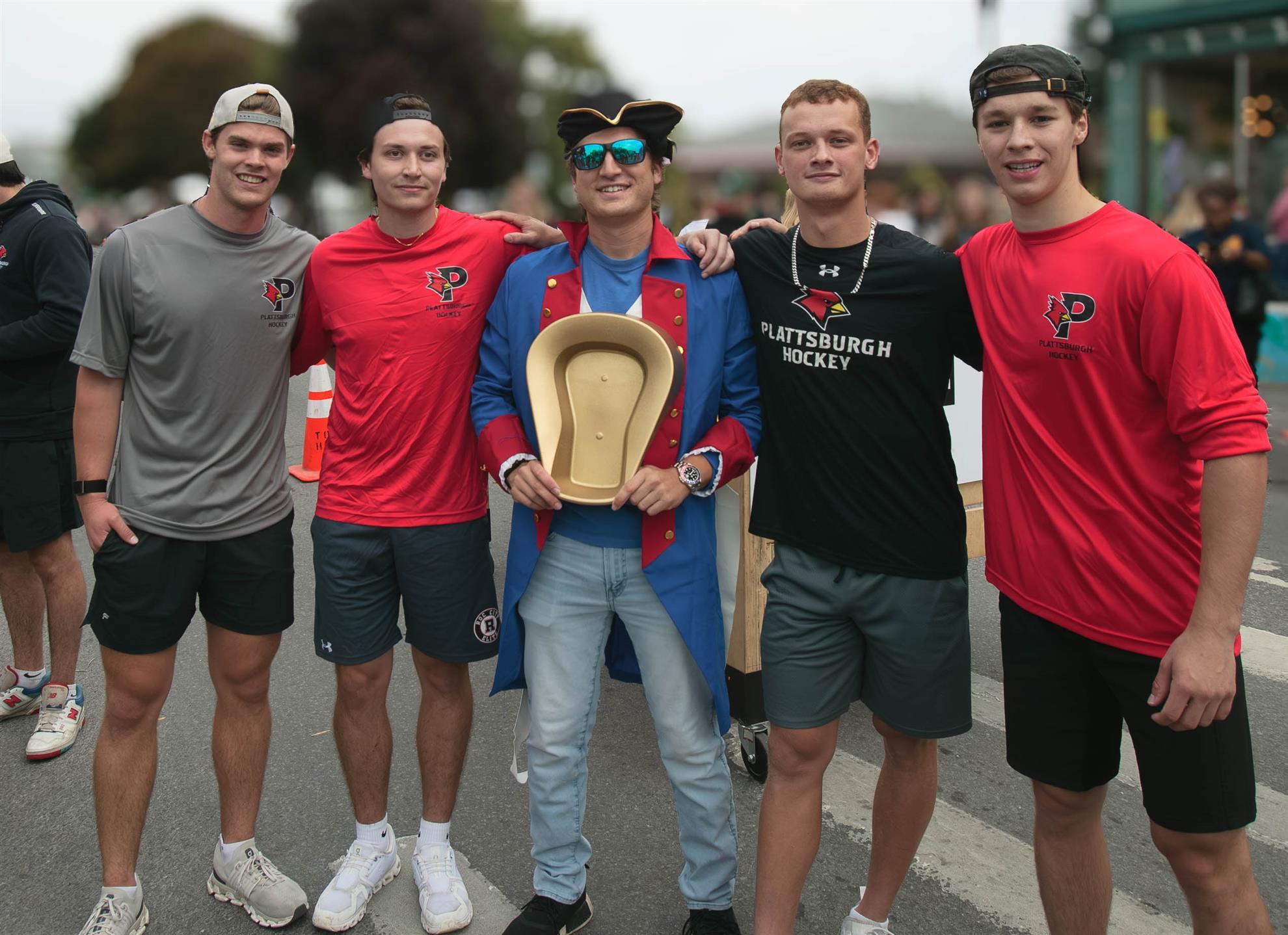 Industry Division Winners - Ryan Brienza of Zafra, Inc., holds the Golden Bed Pan. He teamed up with 