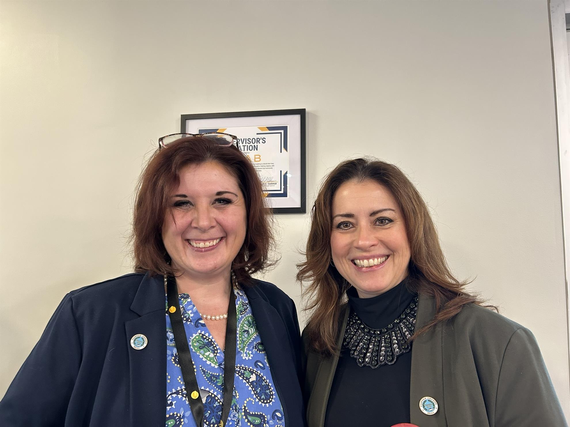 Molly Ryan, Sponsor, with Christine Peters