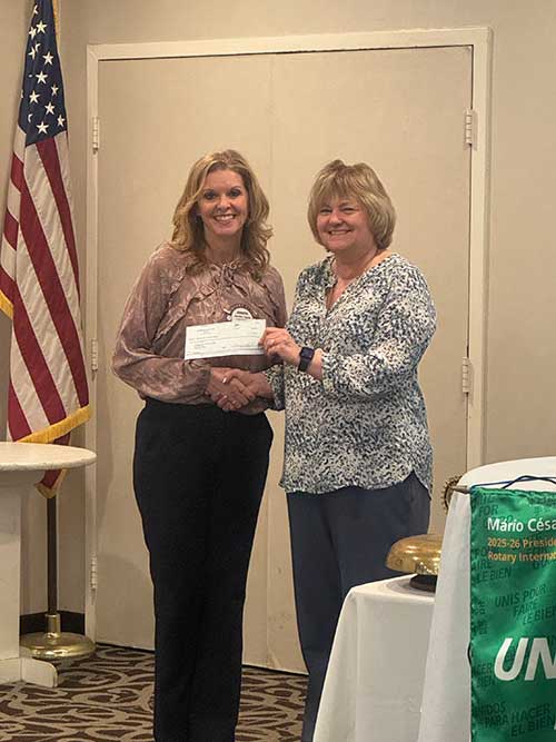 KVCC receiving Mini-Grant Check