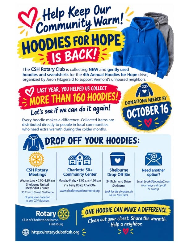 flyer about the Hoodies for Hope campaign
