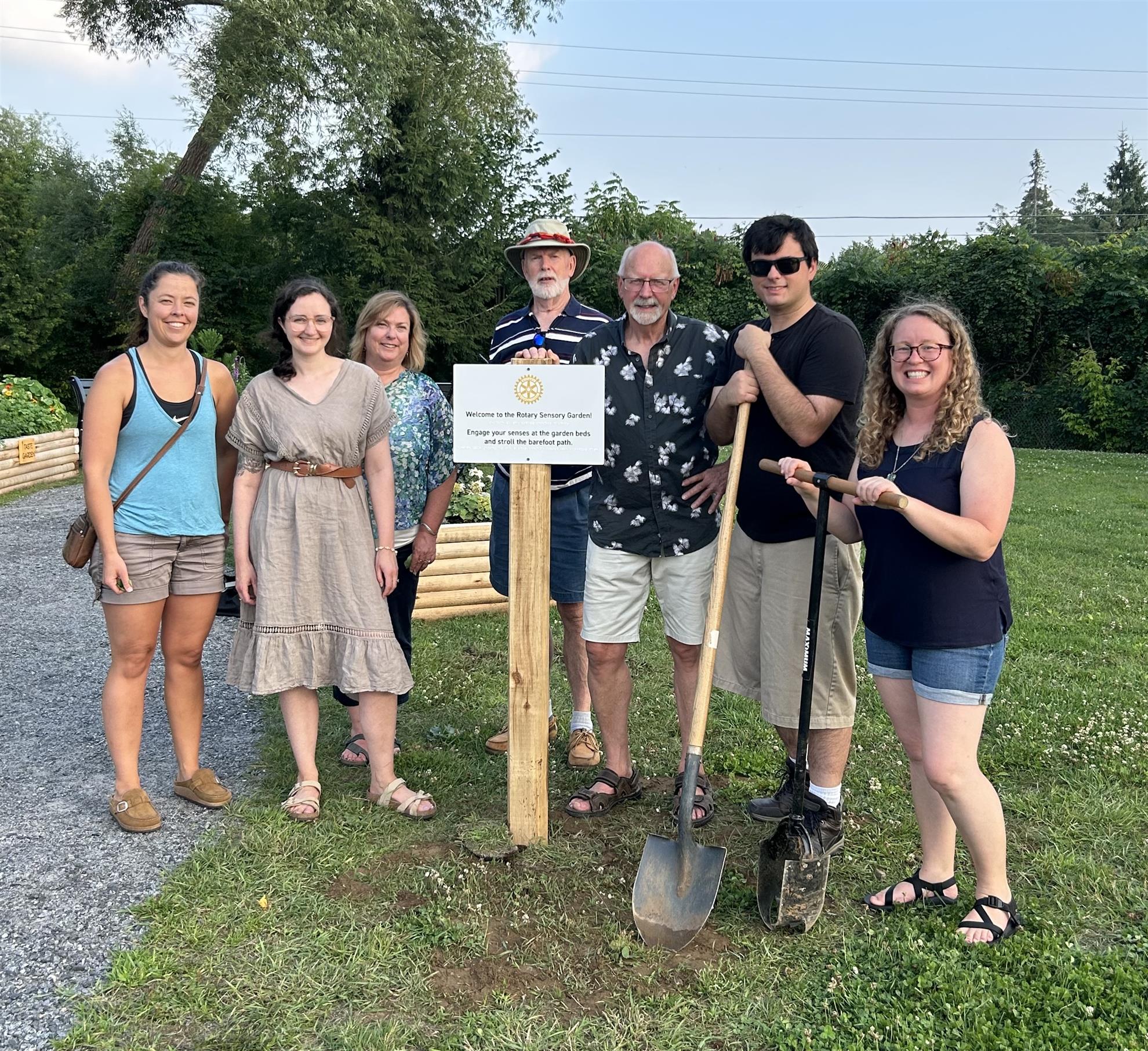 Rotarians Celebrate opening of the Sensory Garden
