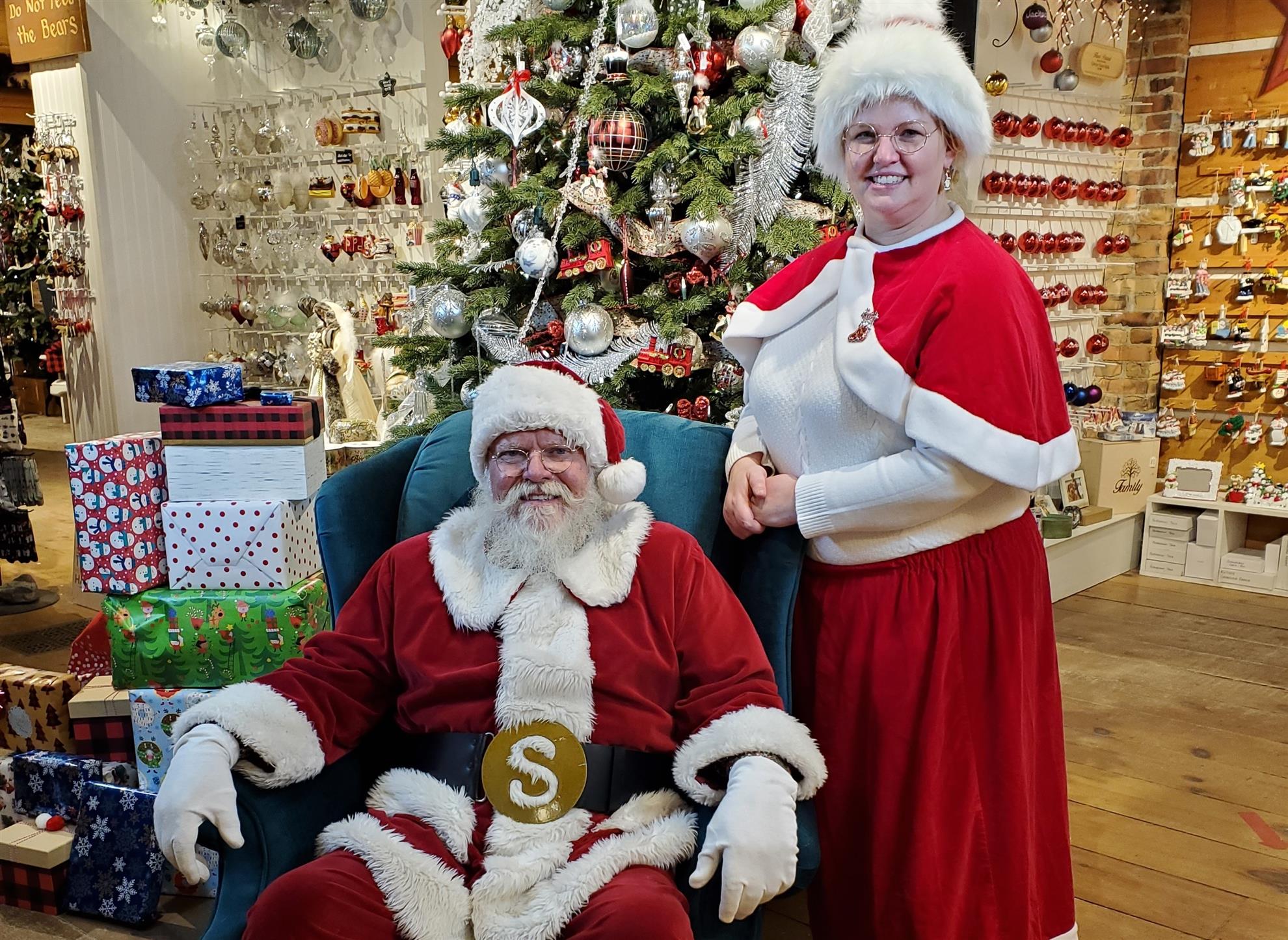 Santa and Mrs. Claus at Christmas Tyme.