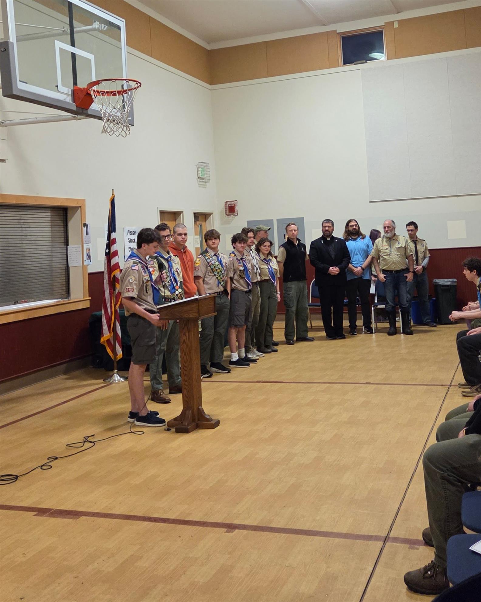 Niko Chernyshov receives Eagle rank at Troop 611 court of honor