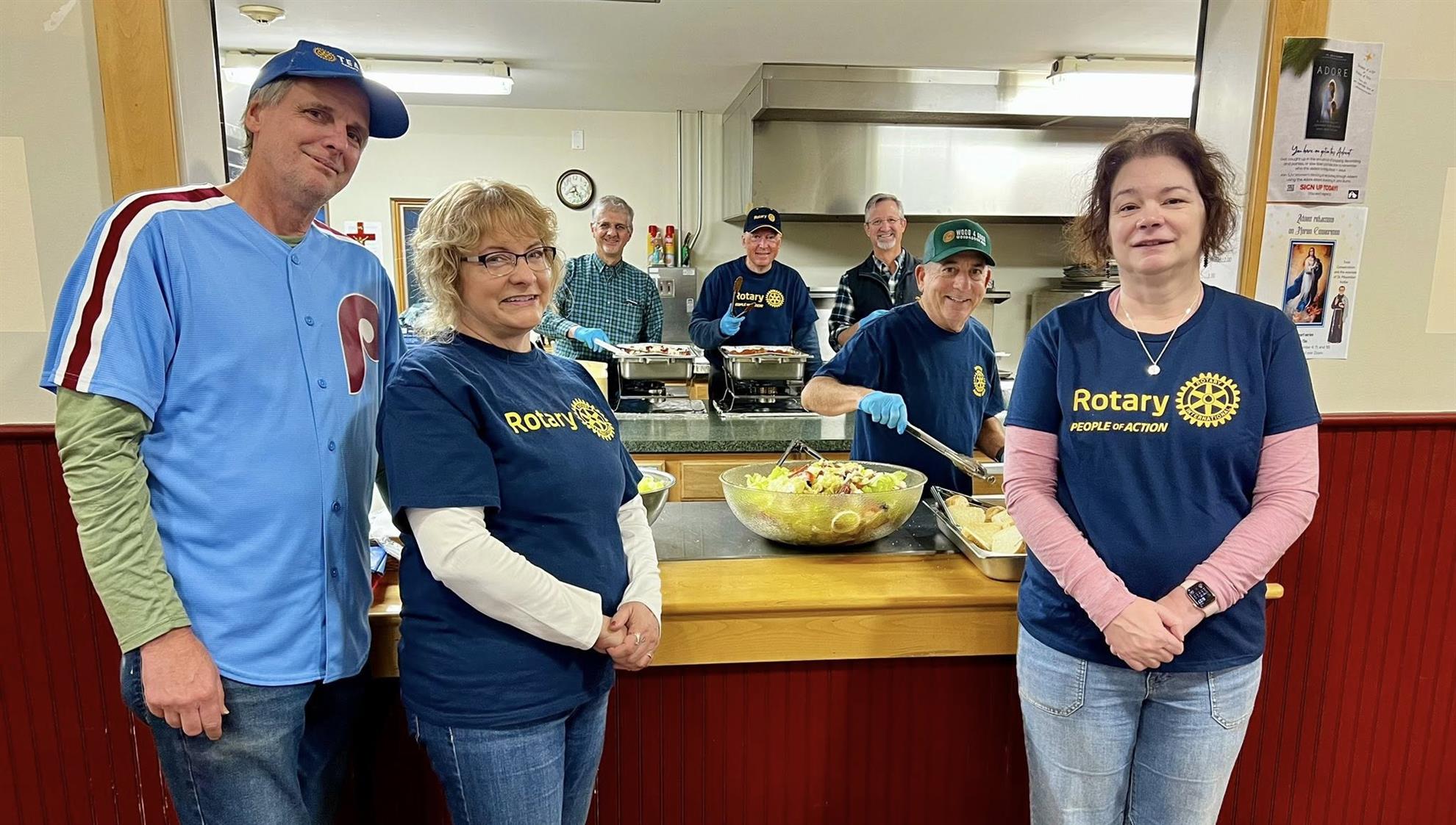 The club helped dish out pasta for Troop 6110 fundraiser in November