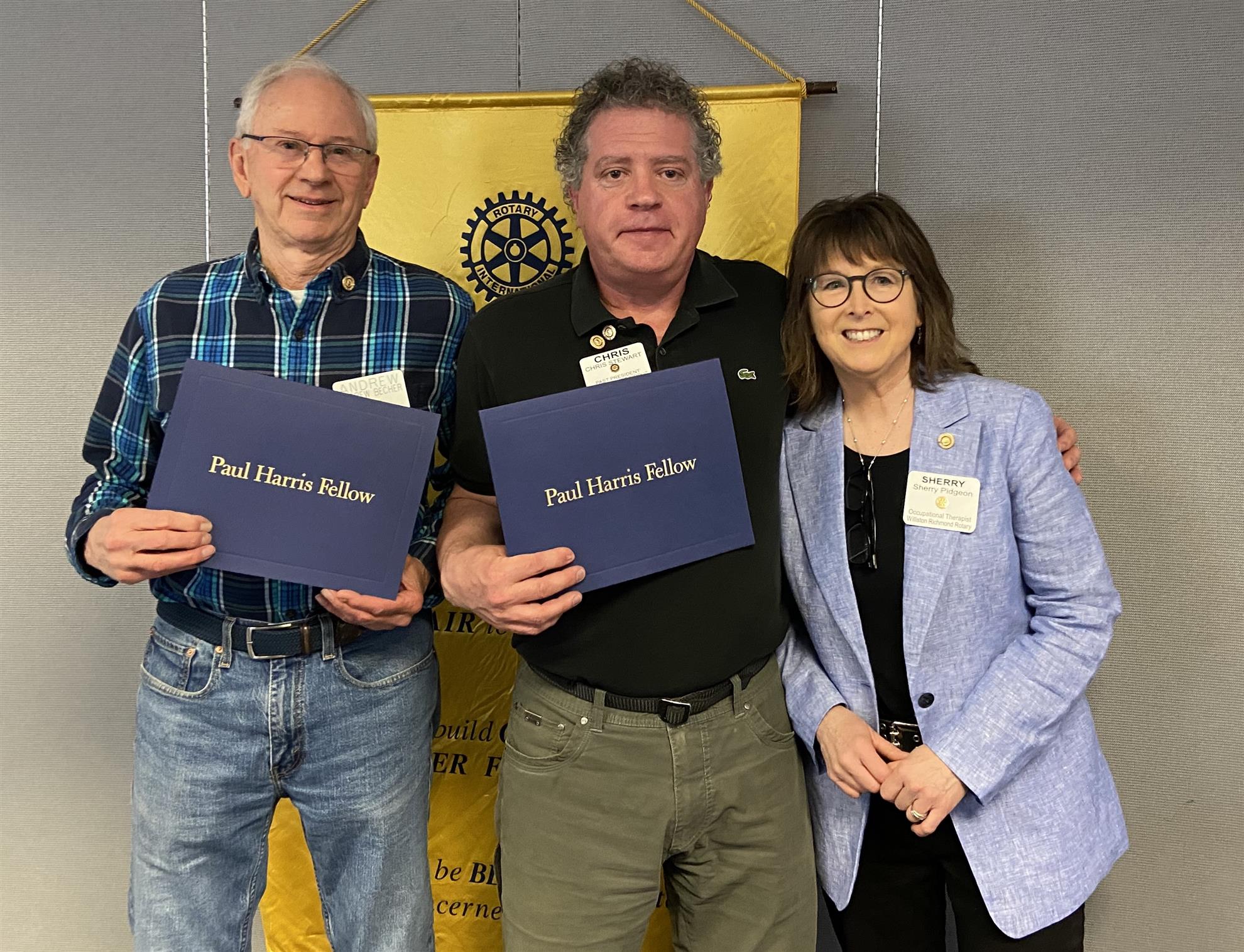 Celebrating new Paul Harris Fellows | Rotary Club of Williston-Richmond