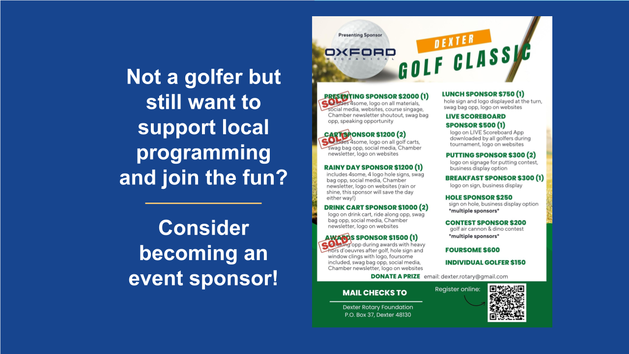 Dexter Golf Classic Sponsor