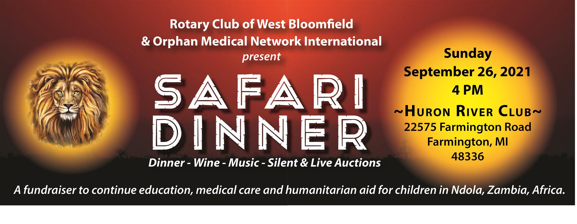 OMNI Safari Dinner | Rotary Club of West Bloomfield