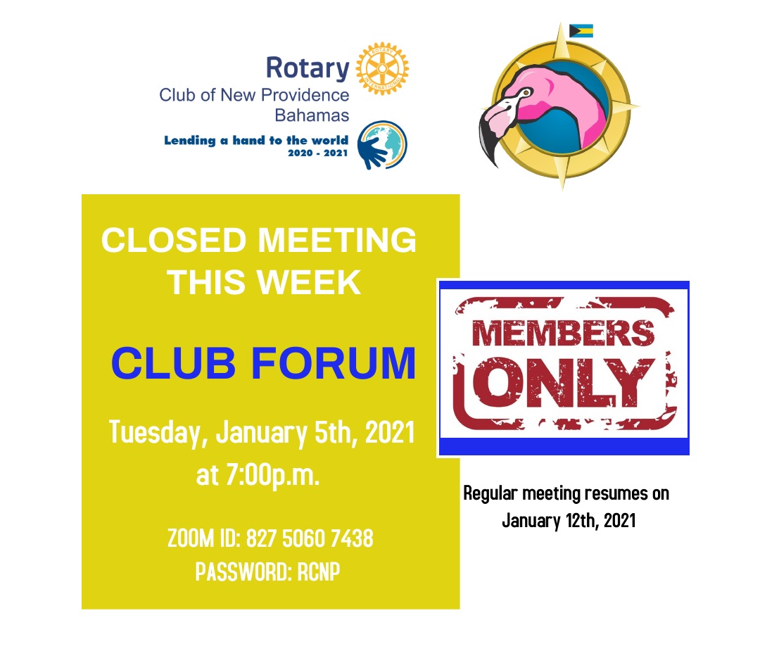 Closed Meeting Club Forum Rotary Club of New Providence