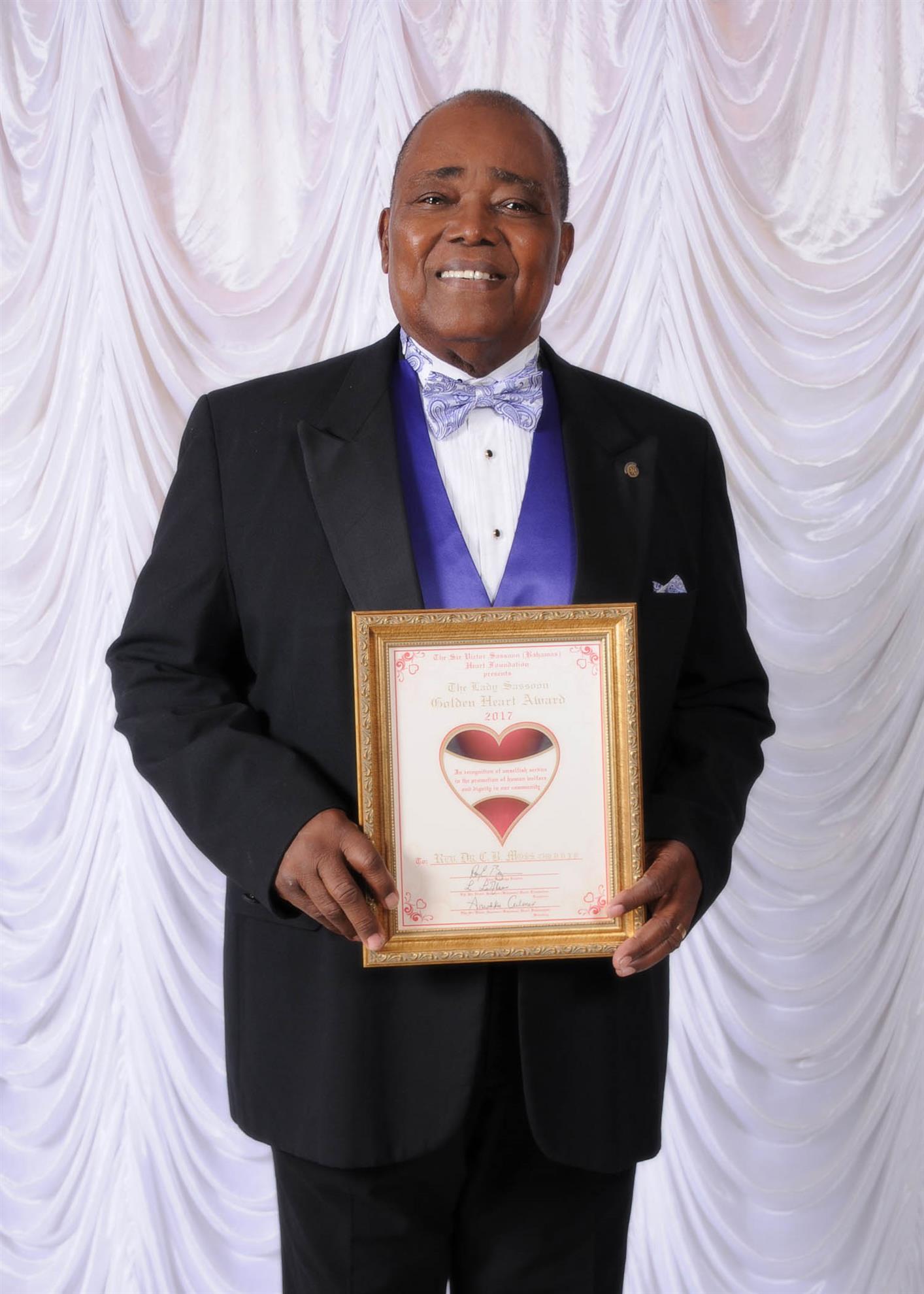 Rev. Dr. C. B. Moss - Recipient of The 2017 Lady Sassoon Golden Heart ...