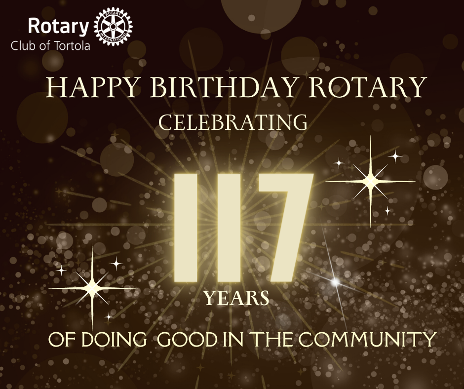 Happy Birthday Rotary Rotary Club Of Tortola