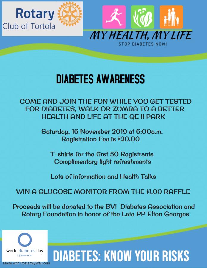 PUBLIC IMAGE PRESENTS DIABETES AWARENESS | Rotary Club of Tortola