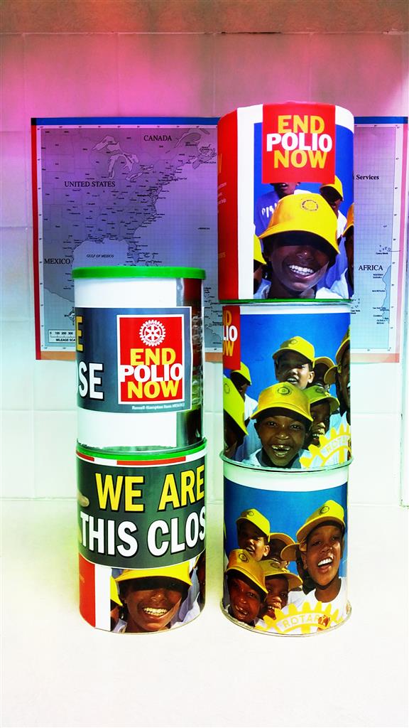 end polio collection tins