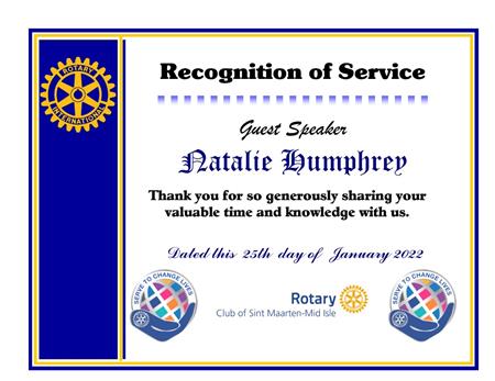 rotary club certificate template