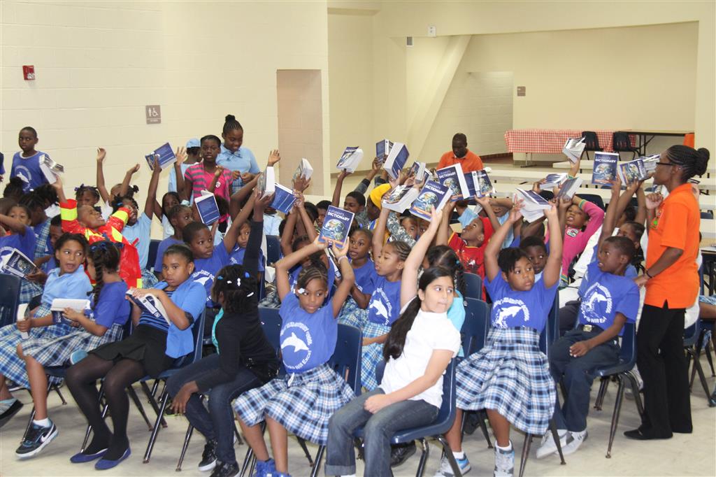 Dictionaries distributed at Lockhart Elementary School Rotary Club of