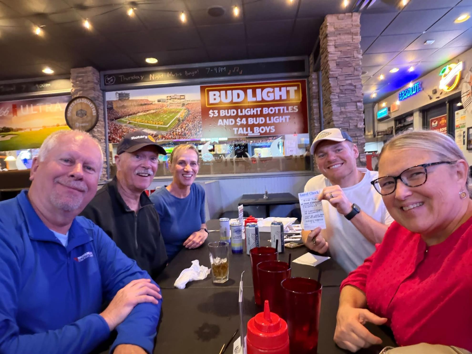 East Polk Rotary Members enjoy trivia at Fireside Grill in Altoona 
