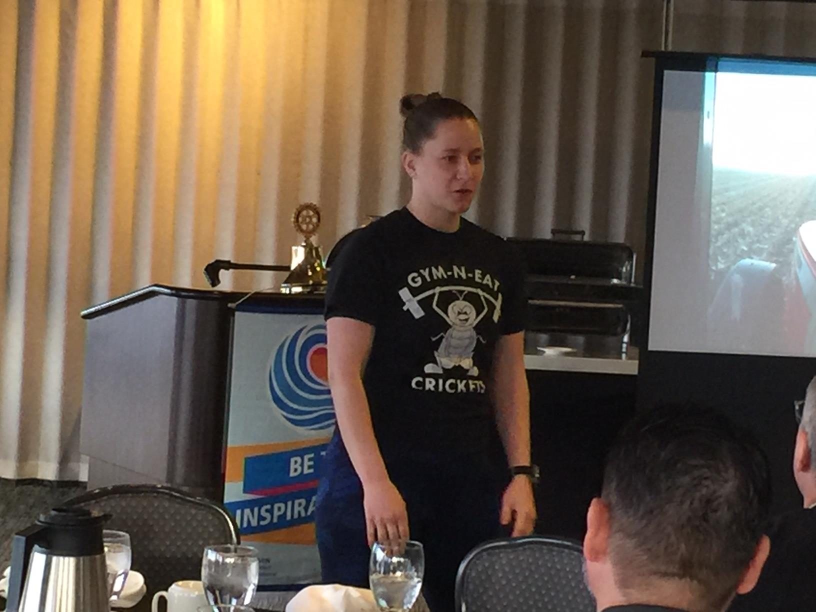 Shelby Smith, GymNEat Crickets, 2252020 Johnston Rotary Club
