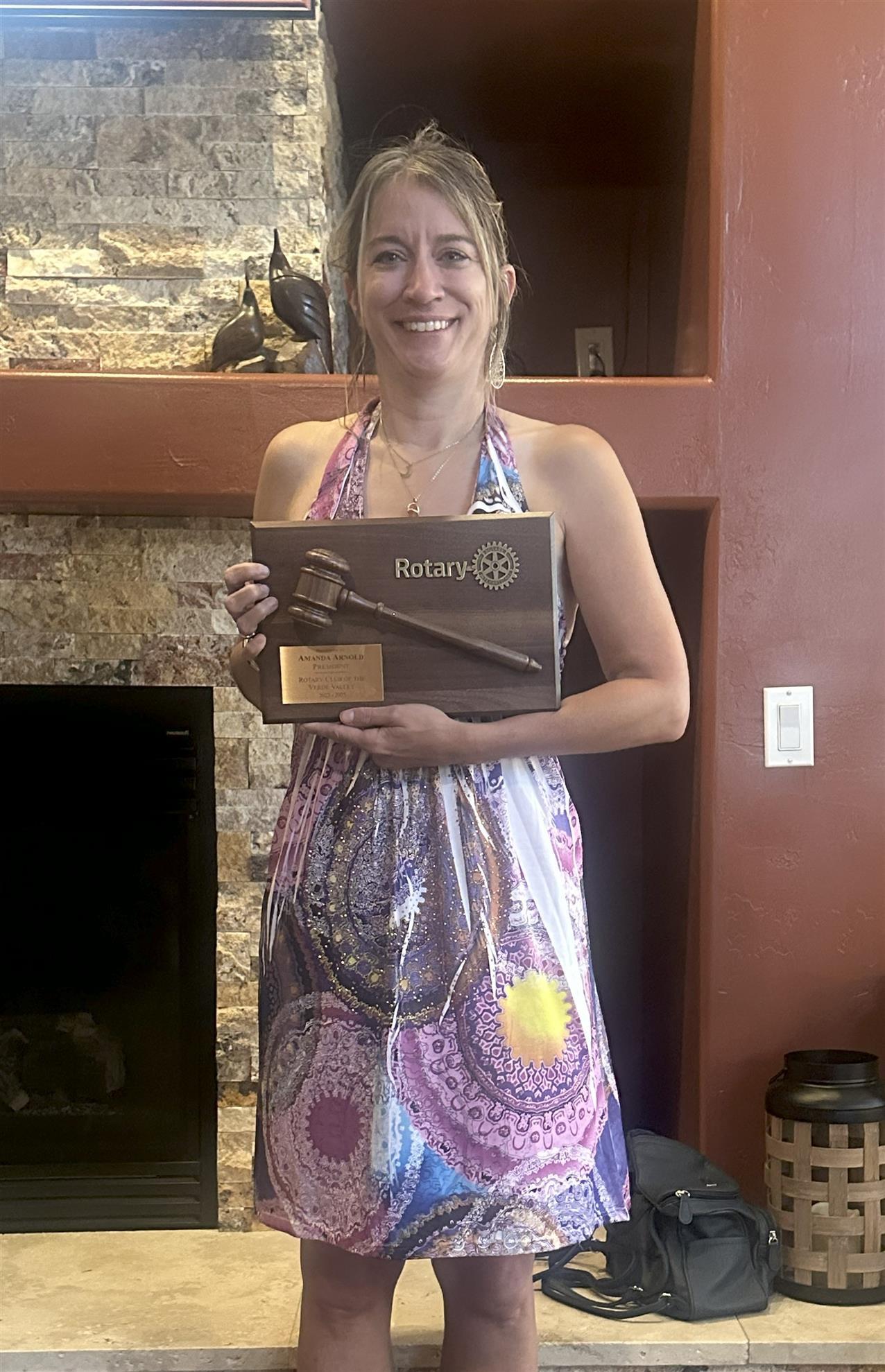 Outgoing President Amanda Arnold 2023-25