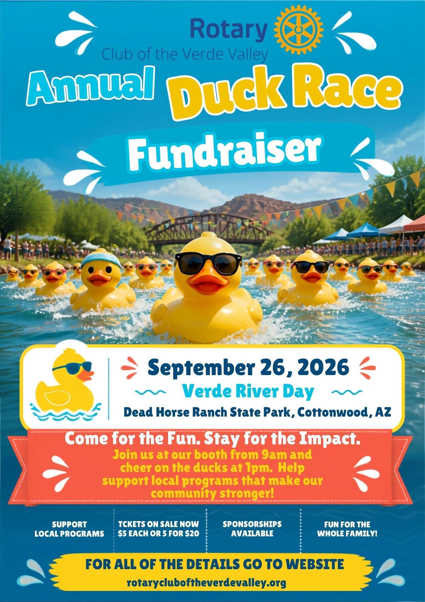 Annual Duck Race Fundraiser - September 26, 2026
