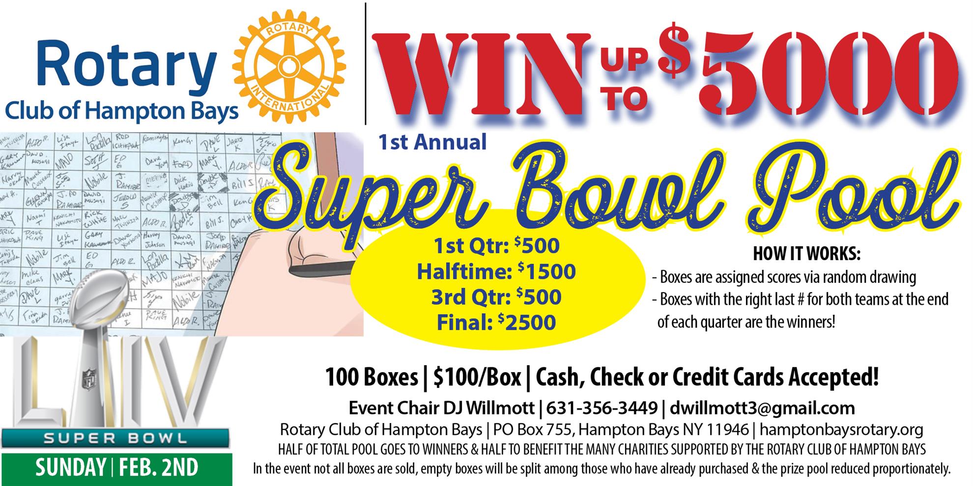 Super Bowl Pool Now Open Rotary Club Of Hampton Bays