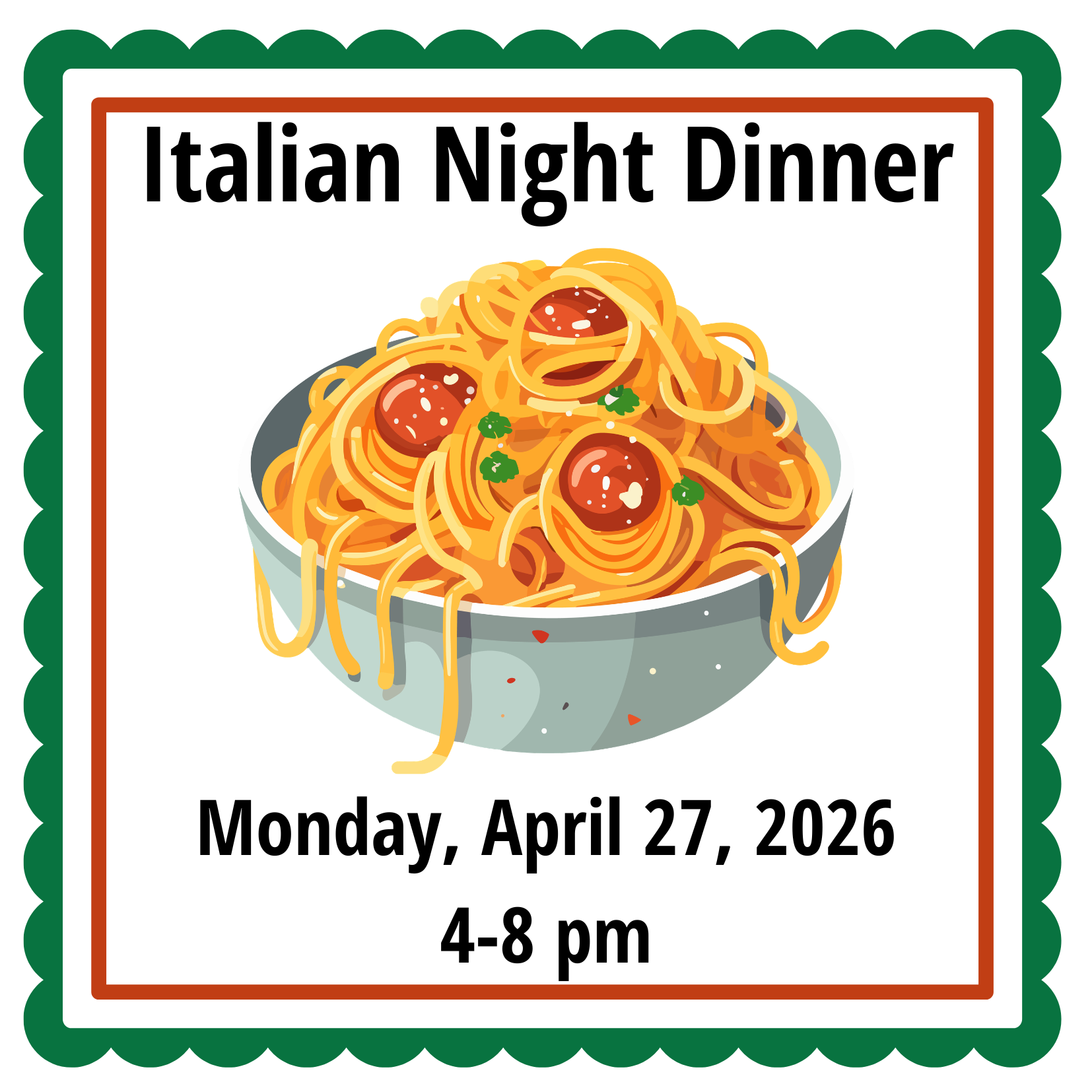 Italian Night Dinner poster 