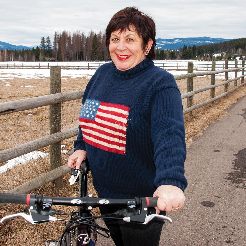 Nancy O'Kelly on the Swan River Trail bike path